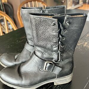 Elegant Black Leather Ankle Boots